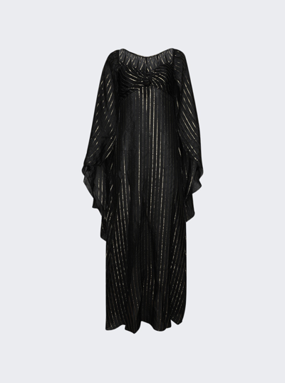 Johanna Ortiz + Net Sustain Promise Of Splendor Metallic Striped Silk-blend Chiffon Maxi Dress