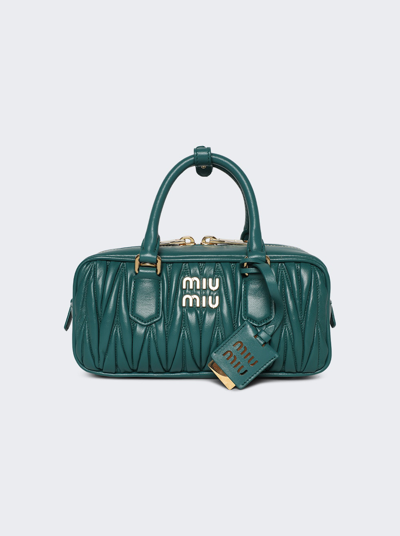 Miu Miu Arcadie Metalasse Mini Bag In Green