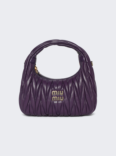 Miu Miu Wander Hobo Bag In Viola