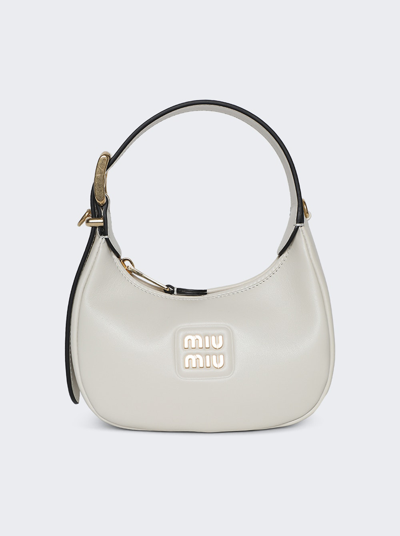 Miu Miu Mini Hobo Bag In Talco