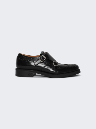 Miu Miu Brogue Shoes In Black