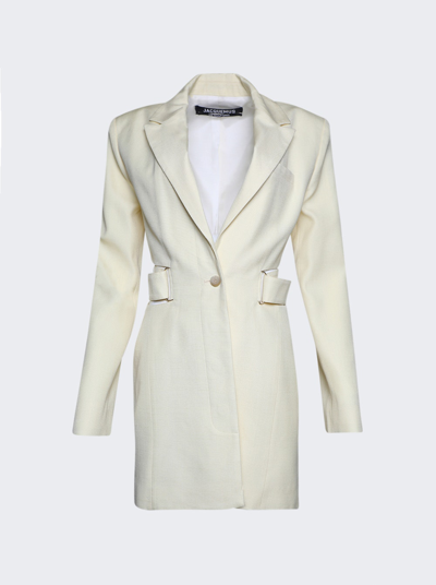 Jacquemus La Robe Bari Dress In Pale Yellow