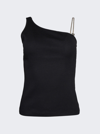 Givenchy Contrast Asymmetric Strap Top In Black