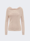 Givenchy 4g Draped Pullover In Blush Pink