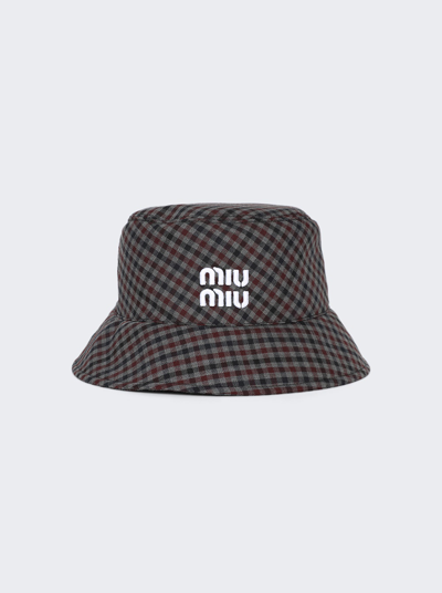 Miu Miu Bucket Hat In Granato