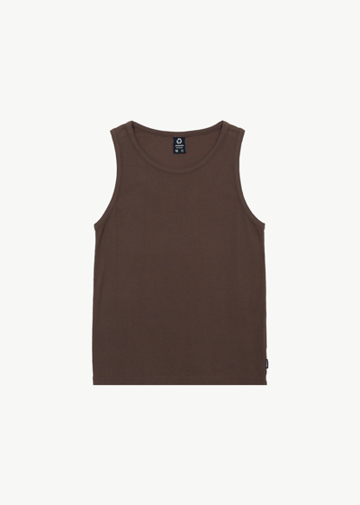 Afends Recycled Rib Singlet In Brown