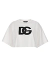 Dolce & Gabbana High Waist Asymmetric Hem Ruched Skirt In White