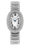 WATCHFINDER & CO. CARTIER PREOWNED BAIGNOIRE DIAMOND BRACELET WATCH, 30MM