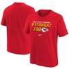 NIKE YOUTH NIKE  RED KANSAS CITY CHIEFS EIGHT-TIME AFC WEST DIVISION CHAMPIONS T-SHIRT