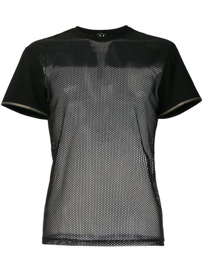 Versace Short-sleeve Net T-shirt In Black