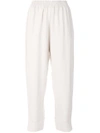 Stella Mccartney Cropped Knitted Trousers In Grey
