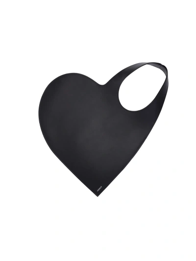 Coperni Heart Tote Bag In Black