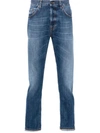 Dondup Icon Mid-rise Straight-leg Jeans In Blue