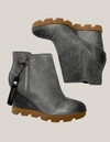 Sorel Joan Uptown Tie Winter Boot In Khaki Ii In Grey
