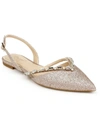 Jewel Badgley Mischka Camden Womens Glitter Embellished Slingbacks In Gold