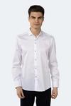 Luchiano Visconti Leo Solid White Shirt In White