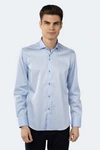 Luchiano Visconti Leo Solid Baby Blue Shirt In Blue