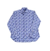 Luchiano Visconti Navy And White Skulls Shirt In Multi