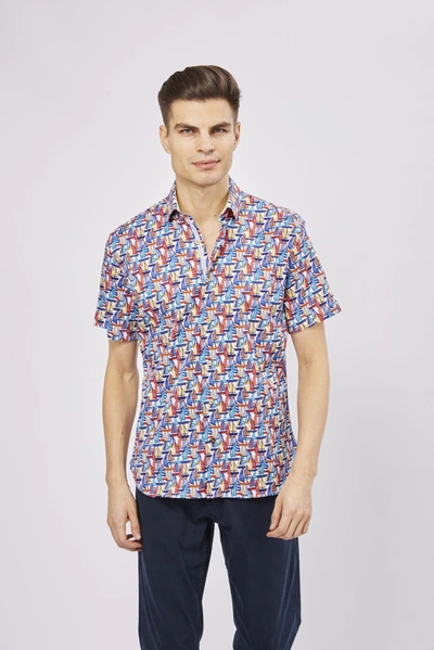 Luchiano Visconti Sailboats Shirt In Multi