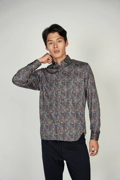 Luchiano Visconti Paisley Shirt Signature Collection (big & Tall) In Multi