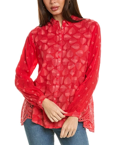 Johnny Was Pine Desi Blouse In Red