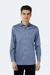 Luchiano Visconti Multi Blue Squares With Dots Shirt In Multi