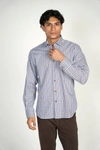 Luchiano Visconti Everyday Brown Navy Plaid Shirt In Multi