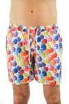 LUCHIANO VISCONTI RAINBOW UMBRELLA SWIM TRUNKS