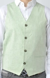 Luchiano Visconti Pale Green Vest In Green