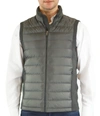LUCHIANO VISCONTI GREY QUILTED VEST WITH HIDDEN HOODIE