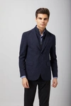 LUCHIANO VISCONTI NAVY SPECKLE ZIP UP SPORTCOAT