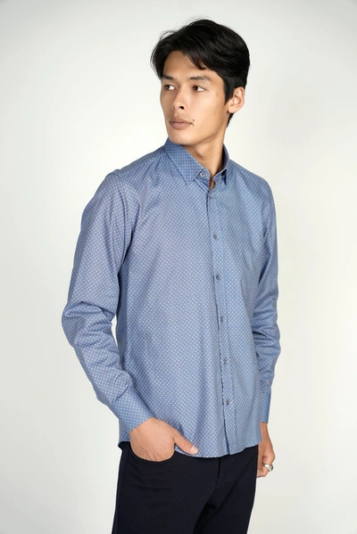 LUCHIANO VISCONTI LEO SPHERES KING COTTON SHIRT