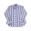 Luchiano Visconti Navy And Purple Lightning Bolts Shirt In Multi