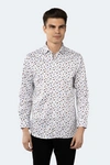 Luchiano Visconti White With Multicolor Guitar Shirt In Multi