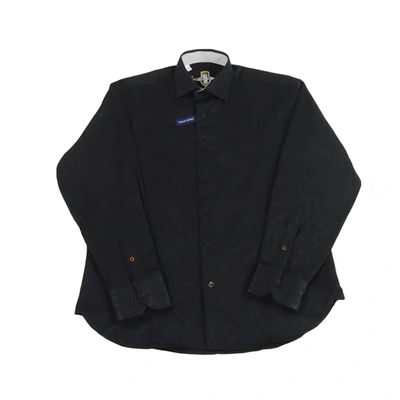 Luchiano Visconti Black Paisley Jacquard Shirt
