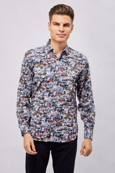 Luchiano Visconti Race Cars Shirt In Multi