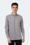 Luchiano Visconti White, Beige And Navy Plaid Shirt In Multi