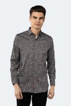 Luchiano Visconti Interval Daggers Of Black, White, Blue And Red Marks Shirt In Multi