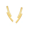 Rs Pure By Ross-simons 14kt Yellow Gold Mini Double-curve Ear Climbers In Yellow