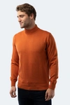 Luchiano Visconti Orange Mockneck Sweater In Orange