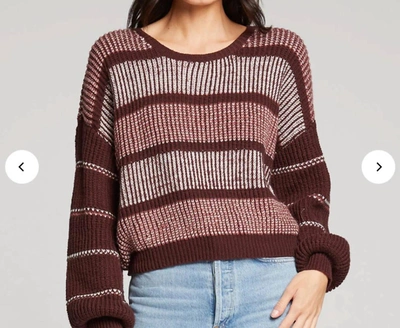 Saltwater Luxe Kimora Sweater Top In Multicolor In Red
