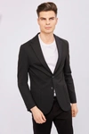Luchiano Visconti Leo Black Knit Sportcoat In Black