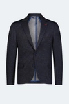 Luchiano Visconti Navy With Light Blue And White Tiny Dots Sportcoat In Multi