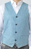 Luchiano Visconti Sky Blue Vest In Blue
