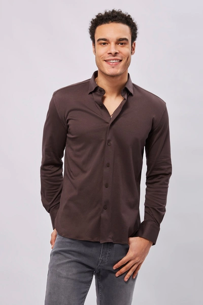 Max Colton Mc Brown Johnny Collar Shirt