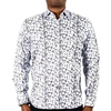 Luchiano Visconti White With Blue Paint Splatter Nautical Print In Multi