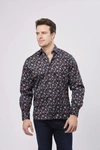 Luchiano Visconti Foot Prints And Splash Marks Shirt In Multi