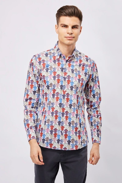 Luchiano Visconti Leo Multicolor Shirts Print