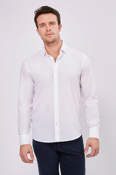 Luchiano Visconti Leo White Linen Shirt