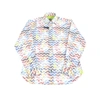 Luchiano Visconti White With Multicolor V's Shirt In Multi